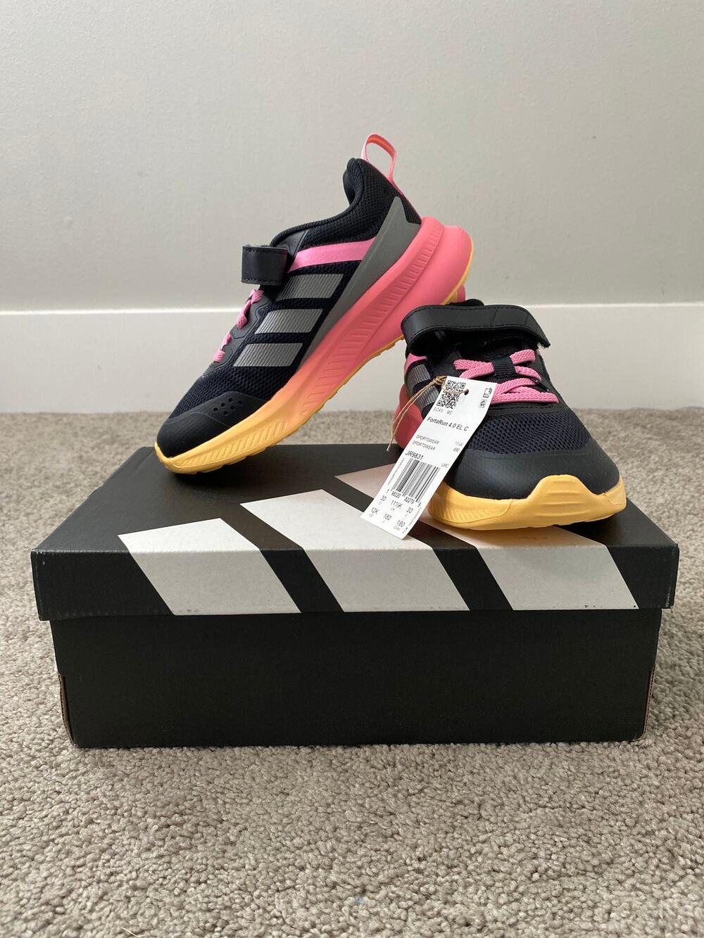 New Adidas FortaRun 4.0 EL C Kids Sneakers Size 12K